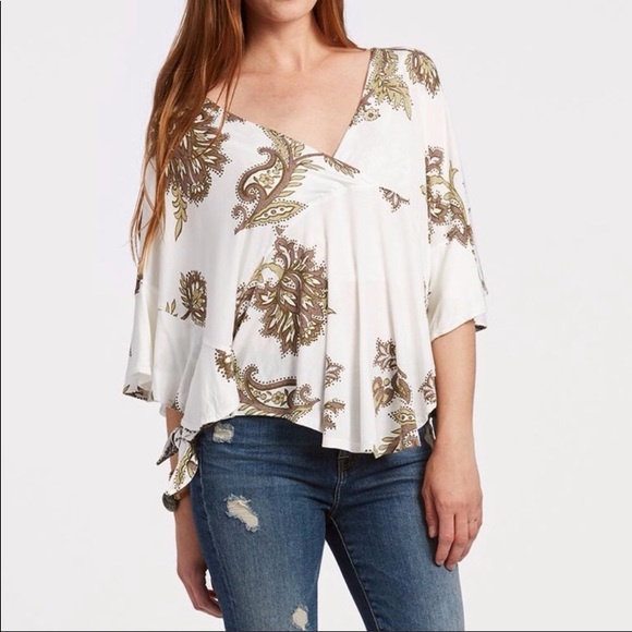 SOLD🥰Free people Maui Wowie Palm print shirt - Picture 5 of 5